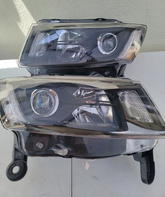 14-16 Jeep Grand Cherokee Projector Headlights Luces Calaveras Micas Faros Focos Faroles