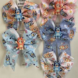 Bluey and bingo hair bows