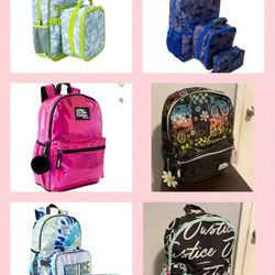 JUSTICE NEW BACKPACKS 