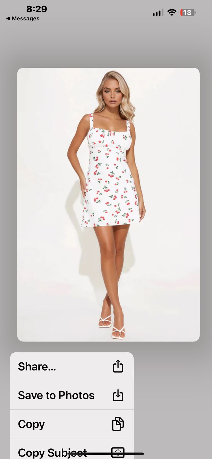 Cherry Chiffon, Mini Dress NEW