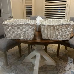 Pottery barn White Storage Baskets