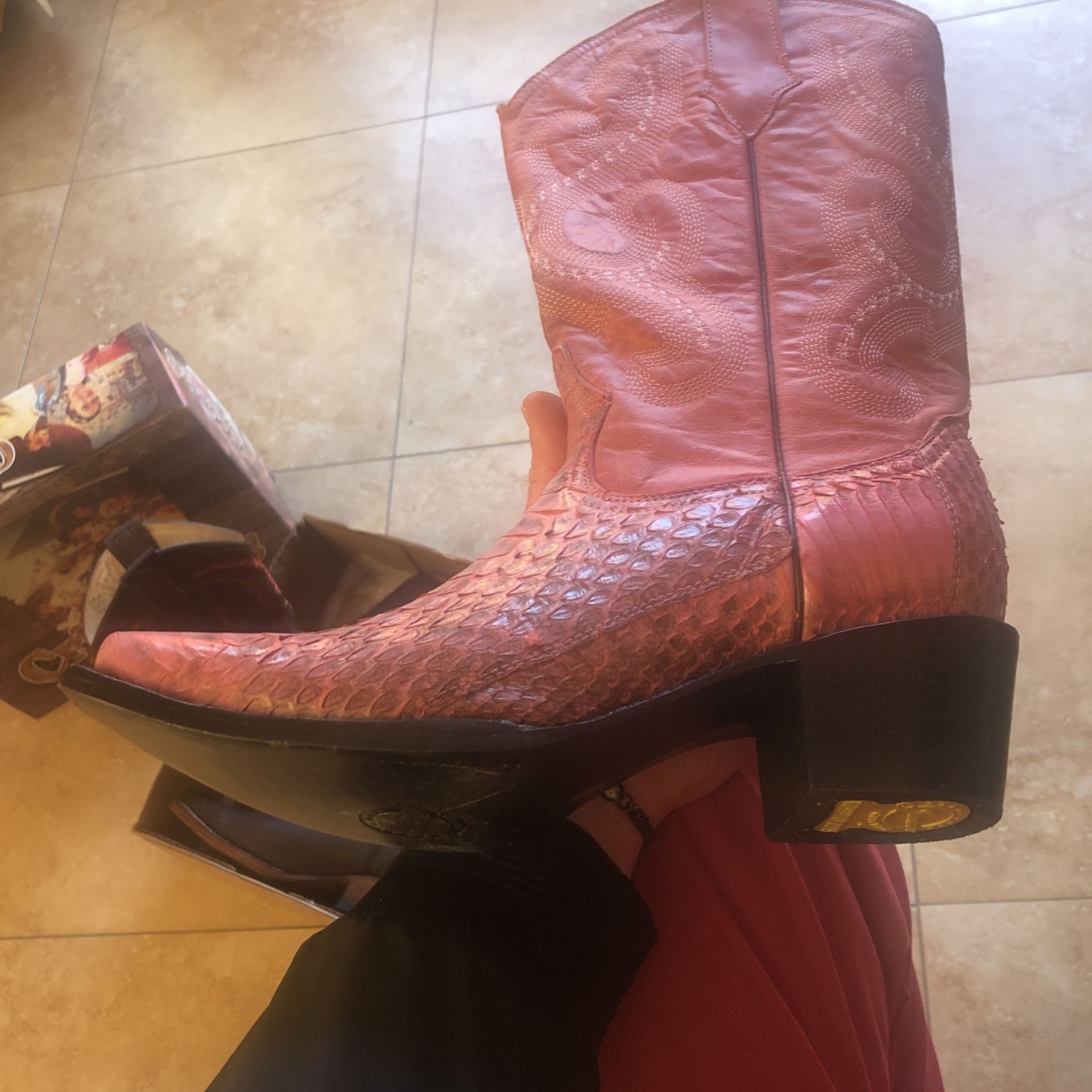 Pink Junior Cowboy Western Boots