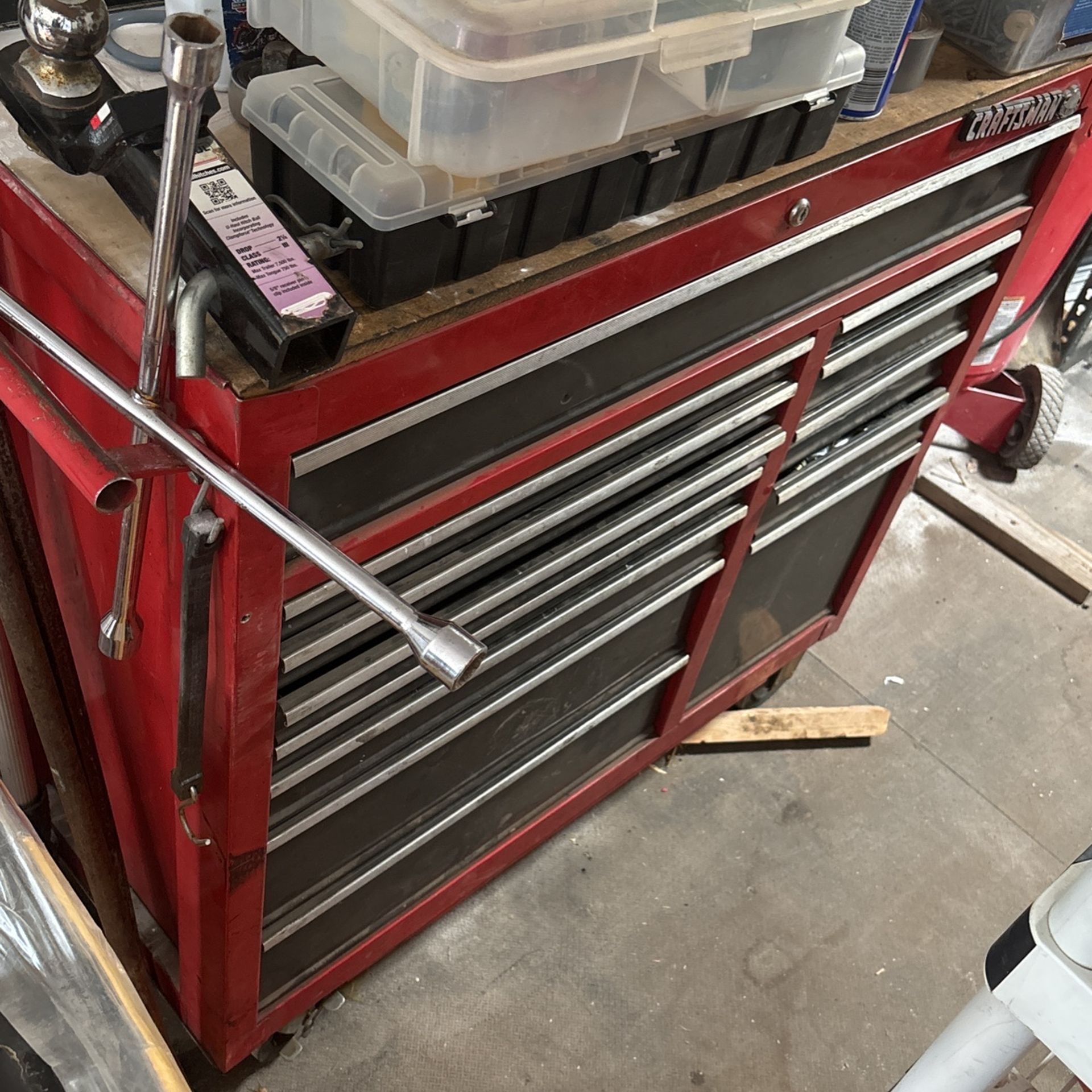 Craftsman Tool Box- With Top Box And All Tools 