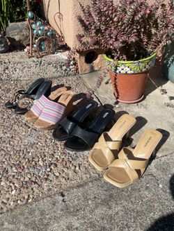 Women’s shoes heels wedges sandals size 6