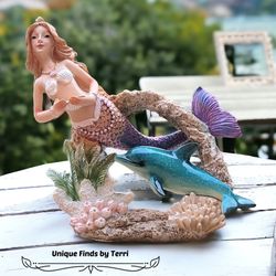 SALE! Brand New! 8" Mermaid Dolphin Figurine Home Decor