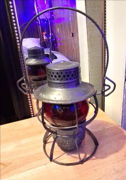 Vintage Railroad Dressel Adlake Red Globe Lantern