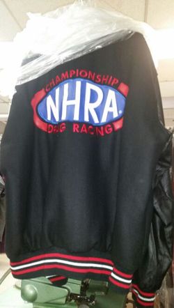 Championship drag racing leather jacket