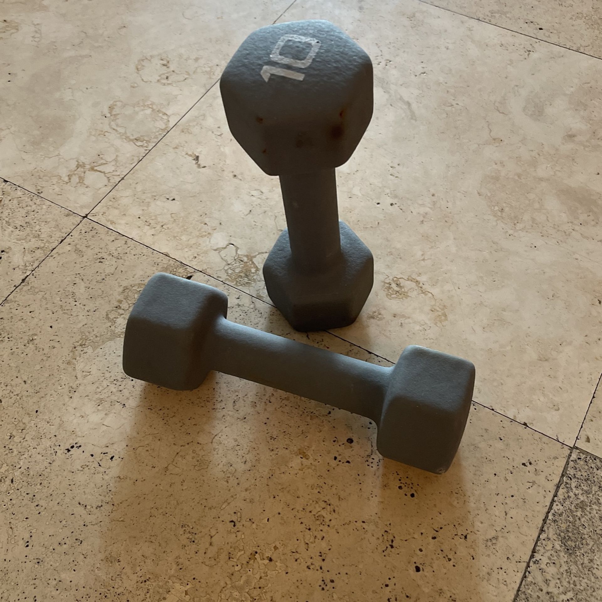 10Lb Rubber Dumbbells