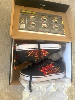 Heelys Black Flame Wheel Sneakers