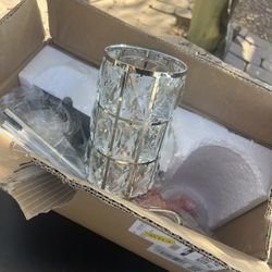 3 Pack 1 Light Hanging Kitchen Island 5" Crystal Pendant Light Modern Pendant Light Fixture Brushed Nickel Finish with Crystal Shade for Bar,Dining Ro