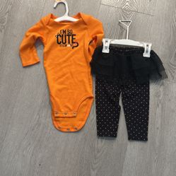 Just One You by CARTER'S BABY GIRL Bodysuit Tutu Leggings Halloween 9M
