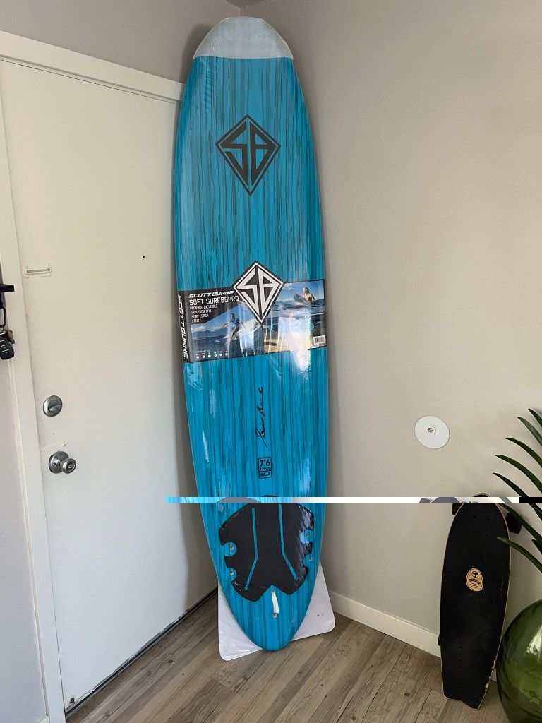 NEW 7'6ft Soft Top Foam Surfboard Longboard Surf Board Like Wavestorm