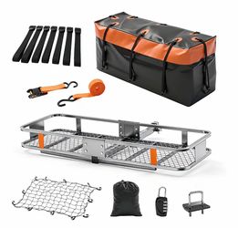 Brand New 60” Hitch Cargo Carrier w/ 16 Cu Ft Waterproof Cargo Bag