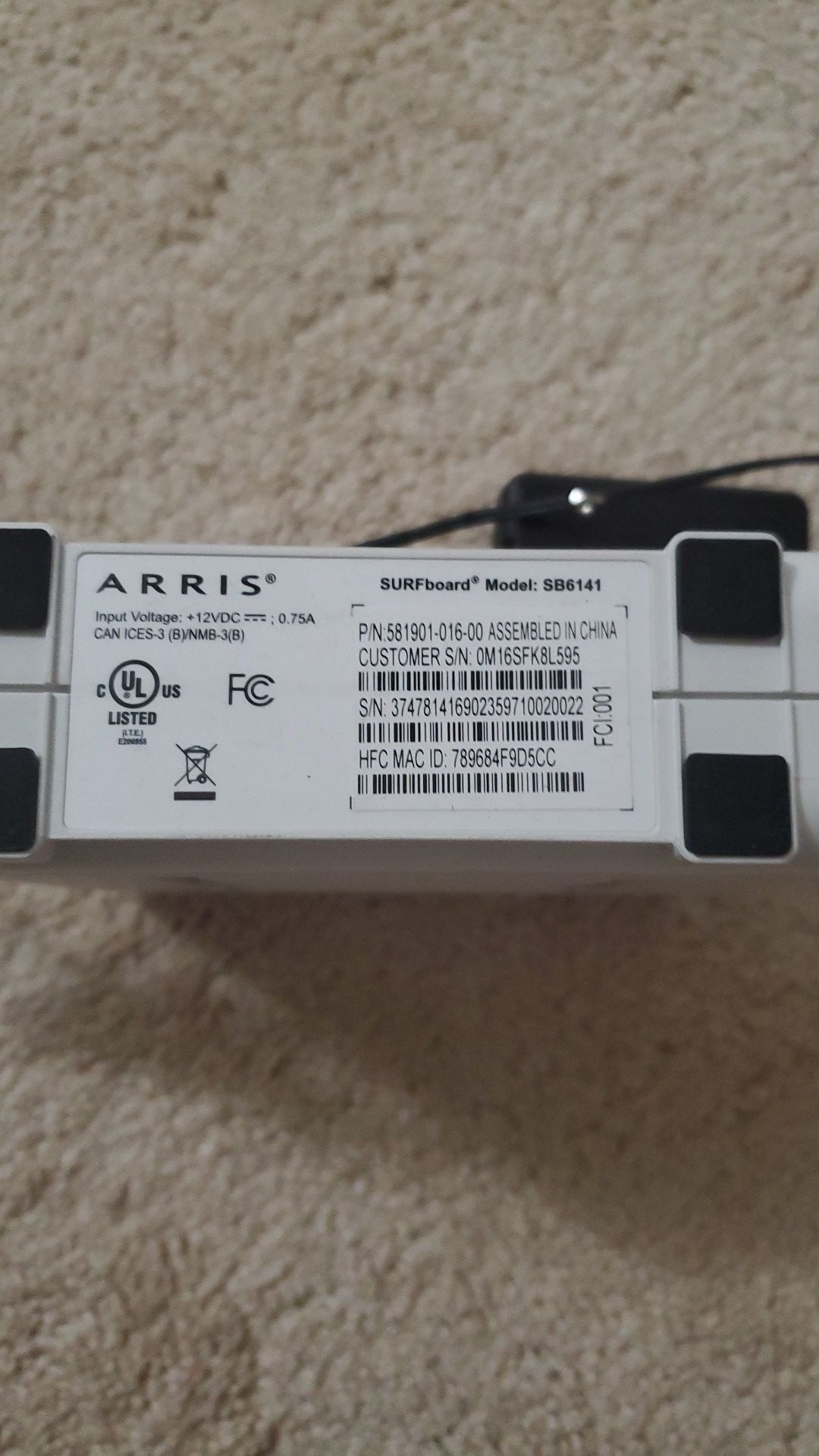 Arris surfboard sb6141 doscis 3.0 Comcast modem