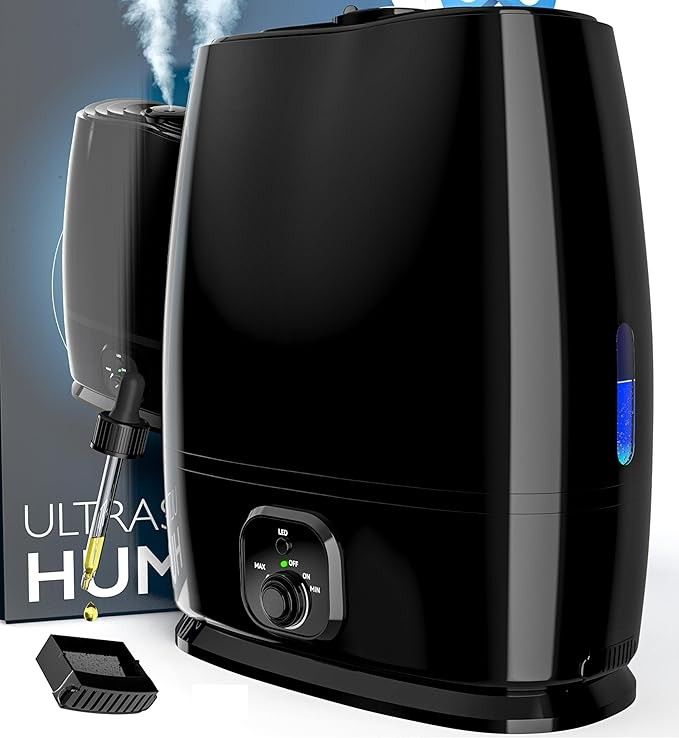 6L Humidifiers for Bedroom, Quiet 50HR Runtime No-Filter Supersized Cool Mist Humidifier Large Room for Whole House, Plants, Baby Nursery, Allergies