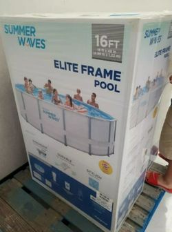 Summer Waves 16ft x 48in Elite frame Pool W/ Ladder