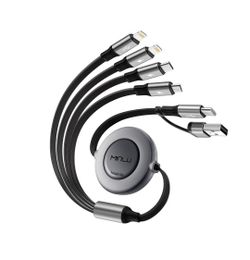 Retractable Car Charger, 4 in 2 Multi Charging Cable 4A, 4Ft USBC Charging Cable