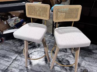 26" Swivel Boho Bar Stools Set of 2