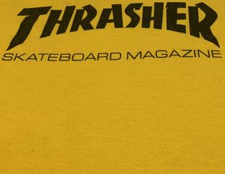 Yellow Thrasher Skateboard Magazine Size XL Tee Shirt 100% Cotton