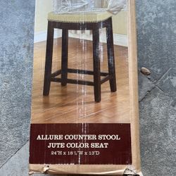 Allure Counter Stool Jute Color Seat 
