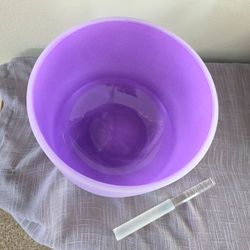 Purple frosted B note singing bowl