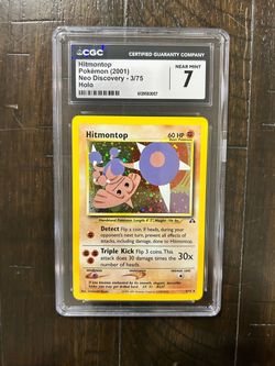 Hitmontop Holo Neo Discovery 3/75 (2001) CGC 7 Pokémon Card 😵💫