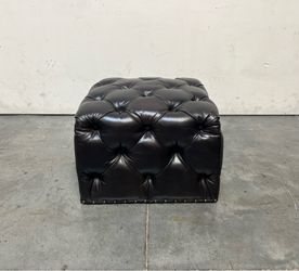 Timothy Oulton, Lord Digsby Square Leather Footstool