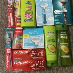 Gillette Razors Colgate Kids And Adult Tooth Products/Garnier shampoo And Conditioner Kids Shampoo
