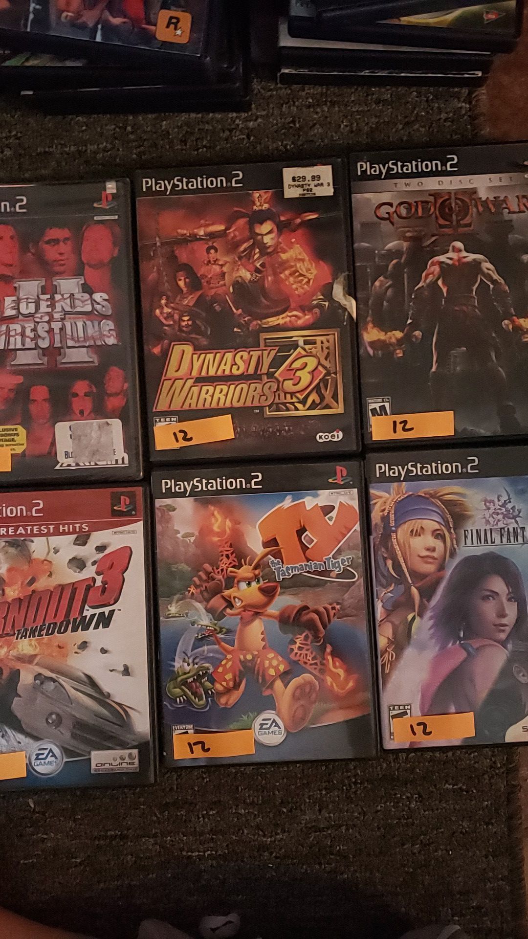 PS2 Games ($12 each)