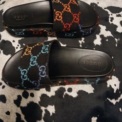 Authentic Gucci Platform Multicolor Sandals