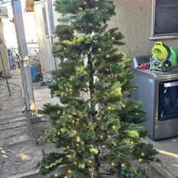 7.5 ft. Festive Pine LED Pre-Lit Artificial Christmas Tree T10 by