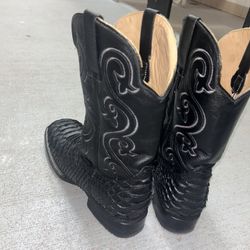 Black Python Boots Size 10