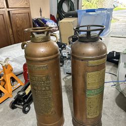 Pair Of Vintage Fire Extinguishers
