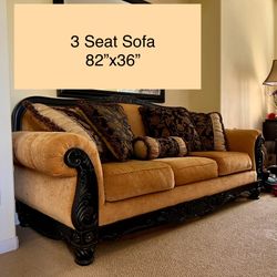 3 Seat Formal Sofa Golden Yellow