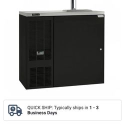 Perlick DDS36-BS-L-STK 36" Kegerator Dual Beer Dispenser w/ (1) Keg Capacity