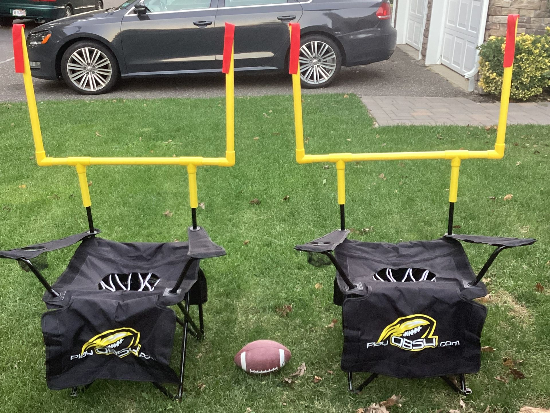 The Ultimate Football Yard Game Set, Outdoor Football Toss for Tailgating, Backyard, Beach, Park, Tournaments, Sports Training, Score Touchdowns, Kick