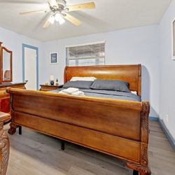 King Sleigh Bed Frame