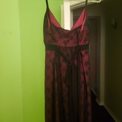 Black And Burgundy Dress