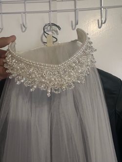 Wedding light beige veil
