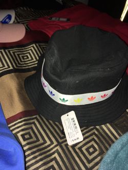 Rainbow adidas bucket hat $15