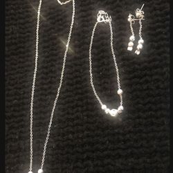 Necklace Set Real Silver 3 Pieces 925