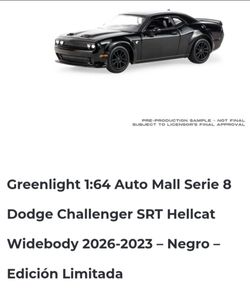 Greenlight 1:64 Dodge Challenger SRT Hellcat Widebody Die-Cast