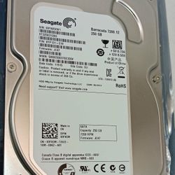 Seagate SATA 250GB Desktop Hard Drive - Tested in Good Heath