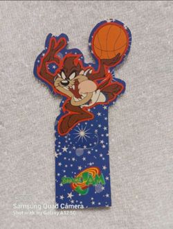 Vintage Looney tunes space jam Tasmanian Devil bookmark