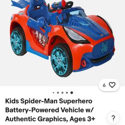 Kids Spider-Man Superhero Battery-Powered Vehicle w/ Authentic Graphics, Ages 3+
