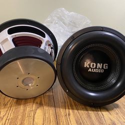 New Pair 12” Kong Audio Dual Voice Coil Car Subwoofers 