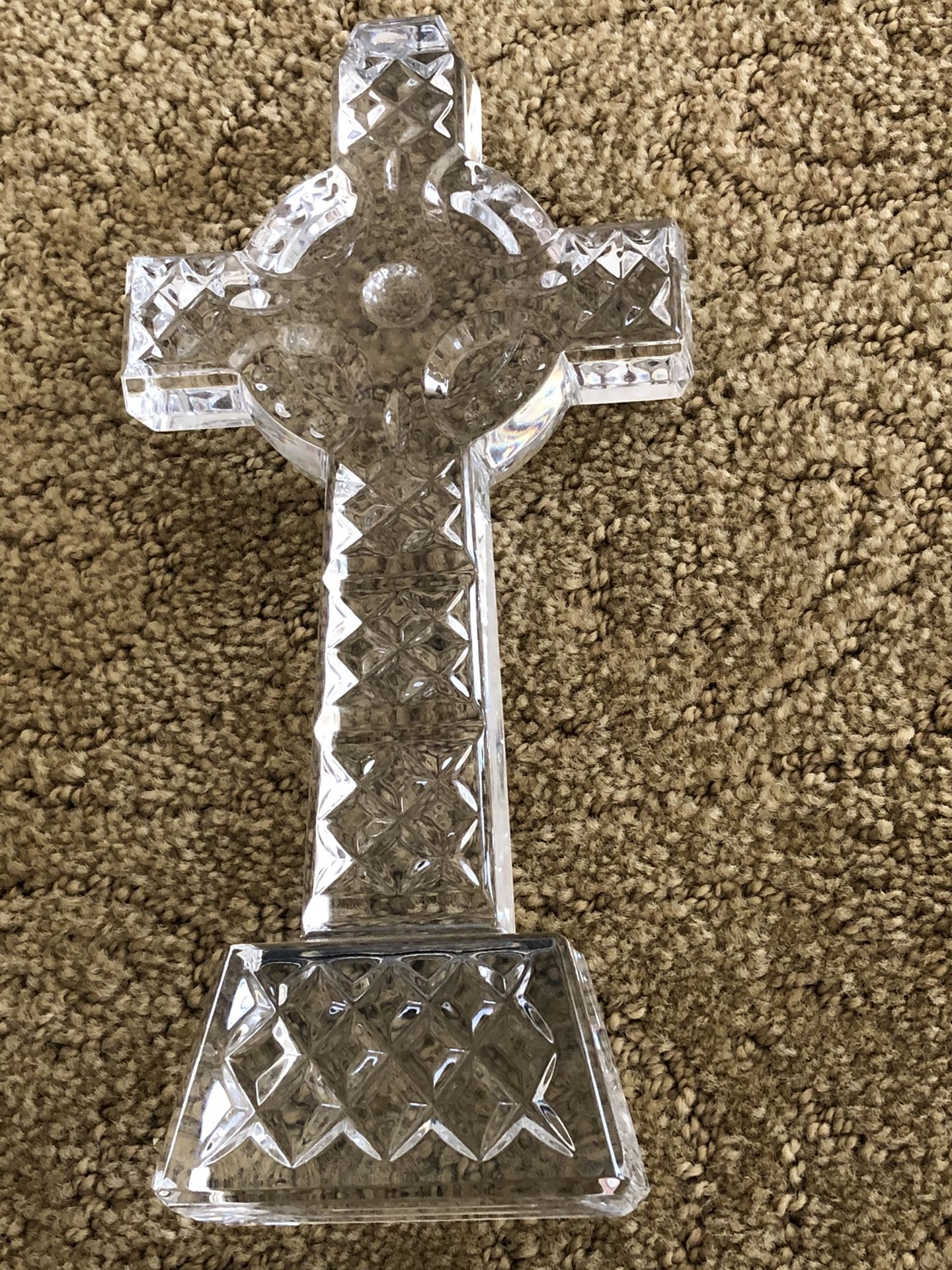 Waterford cut crystal cross 8”