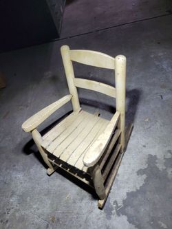Vintage Baby Toddler Solid Wood Rocking Chair