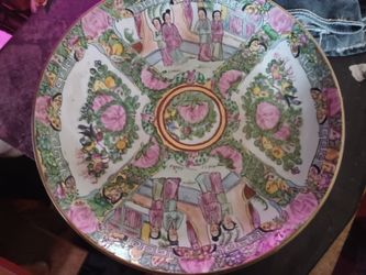 For sale Rose medaion Imare ware and another hand painted marble