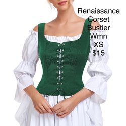 Renaissance Corset Green Women XS